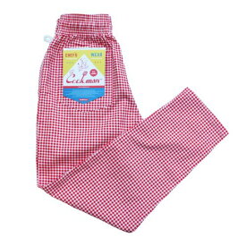 クックマン シェフパンツ Chef Pants Gingham Red ギンガム チェック レッド 赤 アメリカ アメリカン COOKMAN Cookman ユニセックス 男女兼用 ワークパンツ