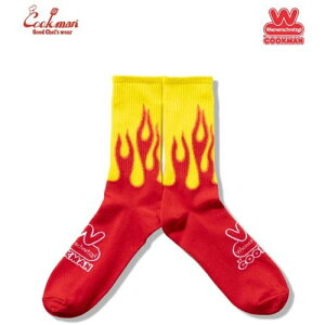 �N�b�N�}�� �\�b�N�X Rib Crew Socks Wienerschnitzel Flame ���u �N���[ �\�b�N�X �E�B���i�[�V���j�b�c�F�� �t���[�� �A�����J �A�����J�� �C�� COOKMAN Cookman�y�N���l�R�䂤�p�P�b�g�z