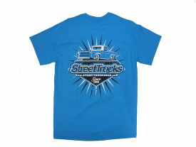 【SALE】【訳あり】STREET TRUCKS SHIRT Blue ストリートトラックマガジン Tシャツ アメ車 アメリカ ブルー 【ネコポス】
