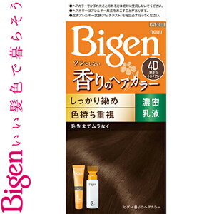 �r�Q�� ����̃w�A�J���[ ���t 4D �������������C�g�u���E�� 40g+60mL ����򕔊O�i �z�[���[ Bigen �w�A�J���[ �������� �����B��