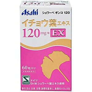 シュワーベギンコ120EX イチョウ葉エキス 60粒 *アサヒグループ食品 シュワーベギンコ サプリメント いちょう葉 イチョウ葉 記憶力