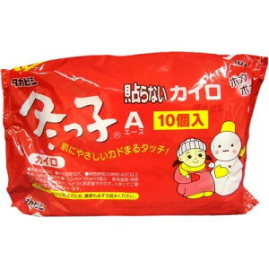 冬っ子エース 貼らないタイプ 10枚×144個セット(24個入り×6ケース)*タカビシ化学/ソフトな感触でフィットする貼らないタイプのカイロ/持続時間:20時間/最高温度:66℃、平均温度:50℃