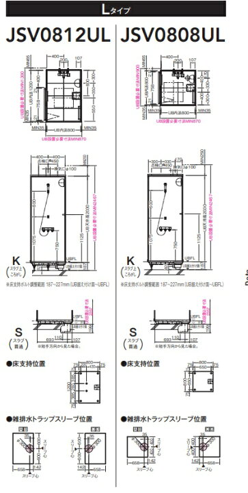 楽天市場】TOTO JSV 0808 Lタイプシャワールーム 基本仕様セット 