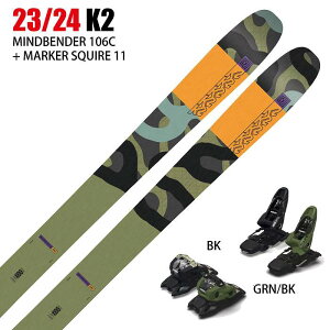 [スキー2点セット]ケーツー スキー板 2024 K2 MINDBENDER 106 C + 24 MARKER SQUIRE 11 110mm ビンディングセット 23-24 ST