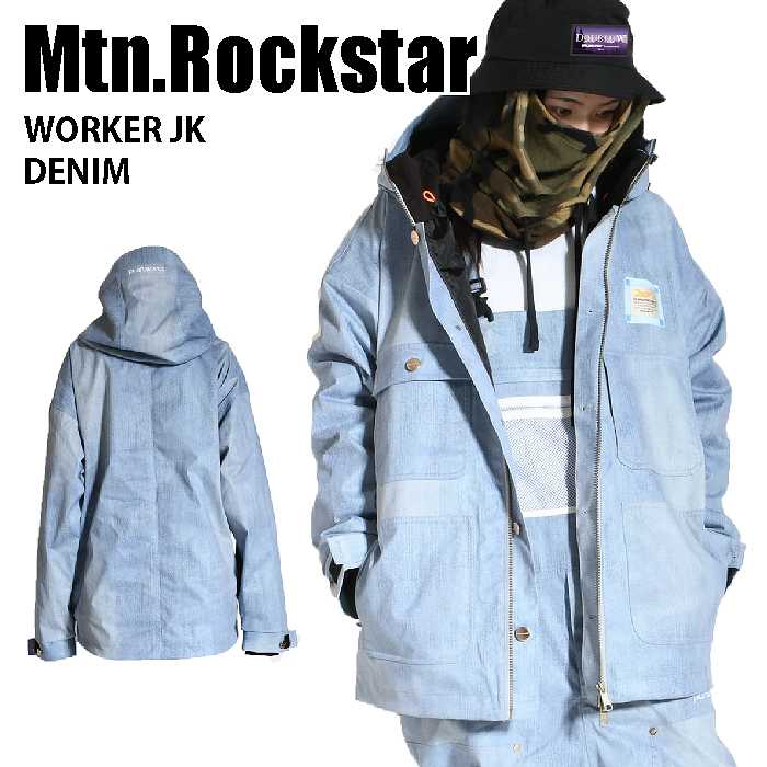 MTN ROCKSTAR マウンテンロックスター ウェア WORKER JK 23-24 DENIM メンズ ジャケット スノーボード マンロク