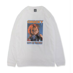 �yMAGICAL MOSH MISFITS�z�}�W�J�����b�V���~�X�t�B�b�c�yCHUCKY x MxMxM �gLET'S BE FRIENDS�h LONG TEE�zWHITE �yMxMxM�z�}���~�yM2075�zT�V���c�y�l�R�|�X�Ή��z
