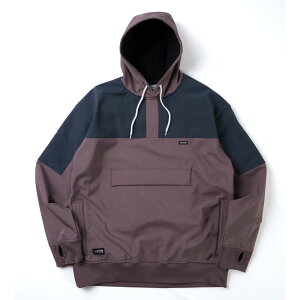 24-25モデル【ANTHEM】アンセム【SHOULDER PATCH HOODIE】ROSY BROWN【ハーフジップ】パーカー【耐水パーカー】3 レイヤーボンディング【プルオーバーパーカー】ANORAK 【スノーアノラック】スノーボー