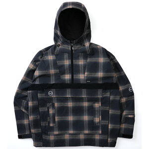 25-26モデル【ANTHEM】アンセム【NFX ANORAK】OMBRE CHECK【ハーフジップ】パーカー【耐水パーカー】2レイヤー【プルオーバーパーカー】ANORAK 【スノーアノラック】スノーボードウェア【スノーボー