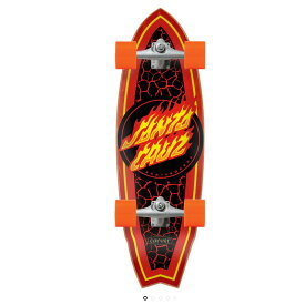 【Santa Cruz】サンタクルーズ【9.85in x 31.52in Flame Dot Shark Carver Surf Skate Cruiser 】9.85in【SKATEBOARD】スケボー【スケート】デッキ【Cruiser】コンプリート【クルーザー】完成品【Carver】カーバー【送料無料】