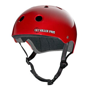 �y187 KILLER PADS�z187�L���[�p�b�h�yPRO SKATE HELMET�zRed�y�X�P�{�[�z�v���e�N�^�[�ySKATEBOARD�z�X�P�[�g�y�w�����b�g�z