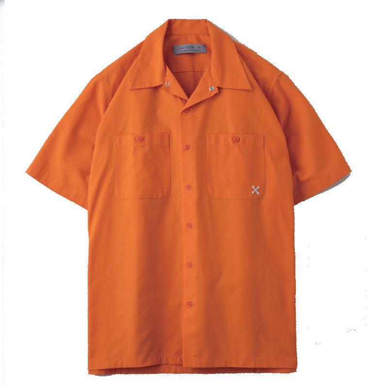 定番の半袖ワークシャツ 無地とストライプそれぞれ 2 色が新色となります ブルコ ６カラーBLACK OLIVE GRAY-NAVY?WHITE.STP 保証 67％以上節約 SAX-BURGUNDY.STP ORANGE ワークシャツ NAVY
