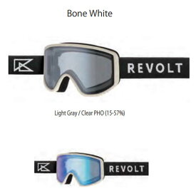 【REVOLT】リボルト【FLAT LIGHT FRAME】Bone White（調光）【フレームレス】GOGGLE【ゴーグル】調光レンズ【スノーボード】正規品【送料無料】20000