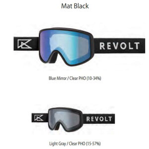 22-23モデル【REVOLT】リボルト【FLAT LIGHT FRAME】Mat Black（調光）【フレームレス】GOGGLE【ゴーグル】調光レンズ【スノーボード】正規品【送料無料】（18000）
