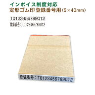 【インボイス制度 登録番号用】オーダー ゴム印 のべ木 5×40mm 別注品 適格請求書 登録番号 事業所番号 …