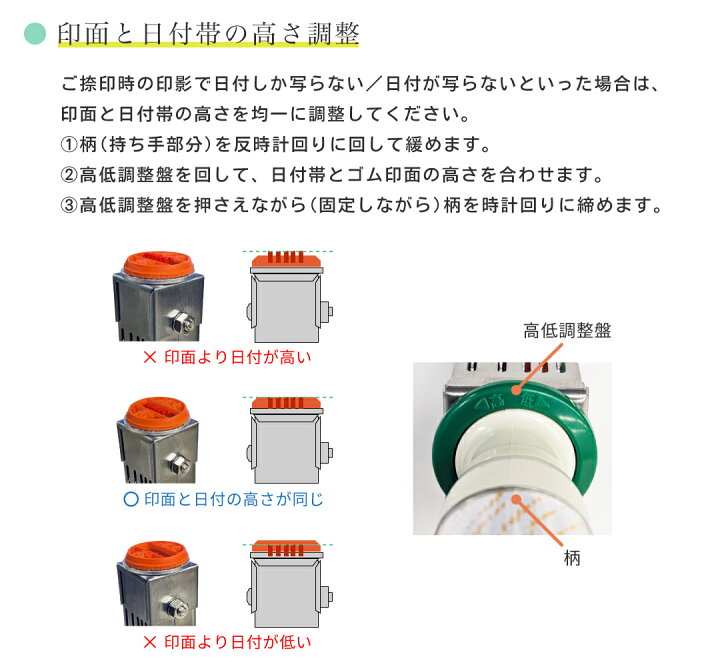 楽天市場】【印面のみ】サンビー 日付印 9号丸 27mm 別注品 テクノ 