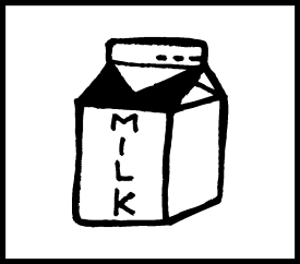 【ネコポス発送OK！】食べ物スタンプ　牛乳