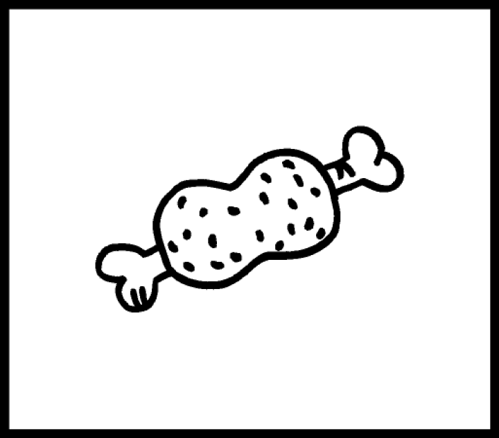 楽天市場 ネコポス発送ok 食べ物スタンプ チキン Stamp Loveースタンプラブー