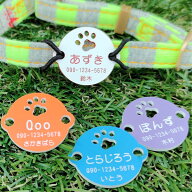 【抜き肉球】ぶらぶらしないペット用ネームプレート迷子札 超軽量 犬 いぬ ペット 首輪 猫用迷子札 名前…
