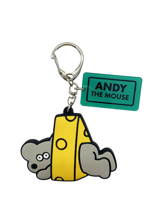 楽天市場】ねずみのANDY アンディ プレート付きラバーキーホルダー  