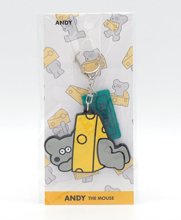 楽天市場】ねずみのANDY アンディ プレート付きラバーキーホルダー  