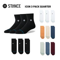 STANCE SOCKS スタンス ソックス【ICON QUARTER 3PACK】靴下 ユニセックス S 21.5-24.5cm M 22.5-26.0cm …