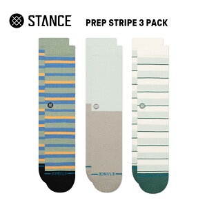 STANCE SOCKS �X�^���X �\�b�N�X�yPREP STRIPE 3PACK�z�C�� ���j�Z�b�N�X L 25.5-29.0cm �M�t�g �j�� ���� �ގ� �v���[���g ���蕨 ���� �@�\�� ������� �V���v�� �����Y ���f�B�[�X ���킢�� ���������� 