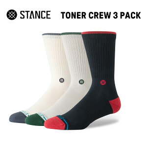 STANCE SOCKS �X�^���X �\�b�N�X�yTONER CREW 3PACK�z�C�� ���j�Z�b�N�X L 25.5-29.0cm 3�� �Z�b�g �M�t�g �j�� ���� �ގ� �v���[���g ���蕨 ���� �@�\�� ������� �V���v�� �����Y ���f�B�[�X ���킢�� 