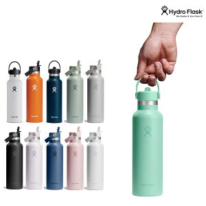�n�C�h���t���X�N Hydro Flask HYDRATION 21 oz Standard Mouth Flex Straw �n�C�h���[�V���� 21�I���X �X�^���_�[�h�}�E�X �t���b�N�X�X�g���[ 621ml ���� �ۉ� �ۗ� �o�R �A�E�g�h�A �g���C�� ���� �L�����v 
