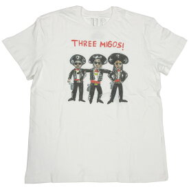 Unfortunate Portrait　S/S Men’s USA Mサイズ TEE　“Three Amigos” ホワイト[ アンフォーチュネート・ポートレート ユニセックスアートTシャツ グラフィック プリント 半袖Tシャツ]