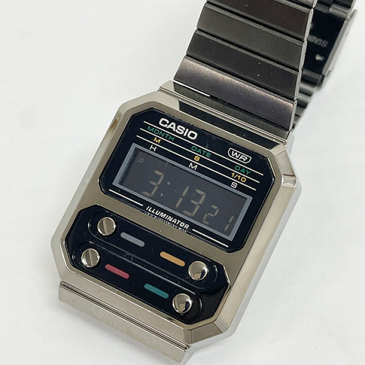 CASIO “STANDARD” A100WEGG-1AJFカシオ 国内正規品 F-100復刻版 CASIO VINTAGE チプカシ プチプラ レトロウォッチ 昭和感 父の日 PHOTOGENIQUE CASIO カシオ A100WEGG-1A デジタルウォッチ