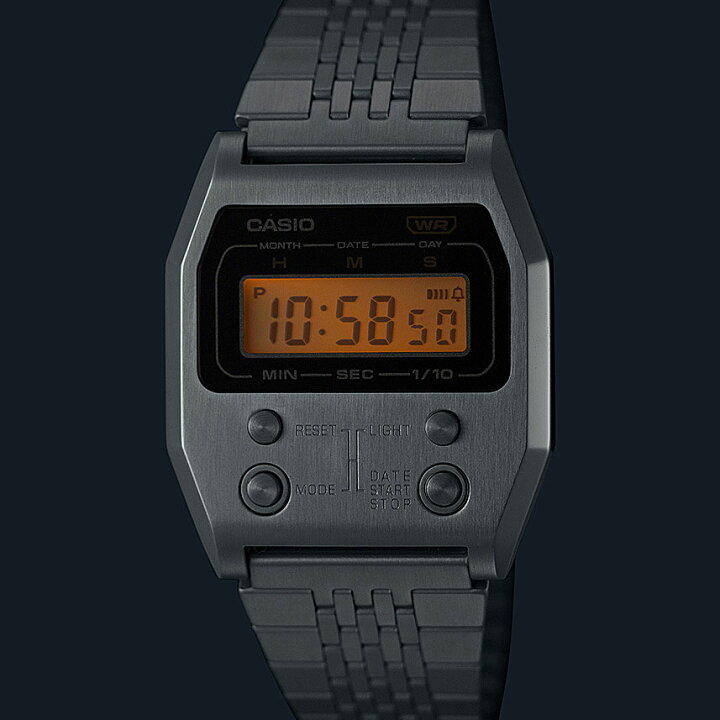 楽天市場】CASIO CLASSIC A1100D-1JF SILVER52QS-14B 復刻 デジタル 
