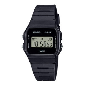 カシオ CASIO CLASSIC デジタル 腕時計 F-91WB-1AJF ブラック