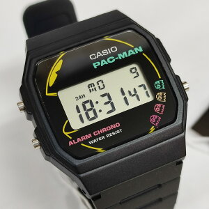 �J�V�I CASIO CLASSIC x PAC-MAN �p�b�N�}���f�W�^�� �r���v F-91WPC-1AJR