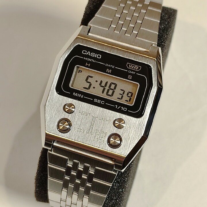 楽天市場】CASIO PREMIUM A1100D-1JF SILVER52QS-14B 復刻 デジタル 