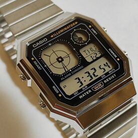 CASIO “CLASSIC” 国内正規品カシオ A130WE-1AJF シルバー/ブラック アナデジ カシオクラッシック　腕時計[ レトロウォッチ 贈り物 ラッピング無料 ]