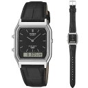 カシオ クラシック CASIO CLASSIC アナデジ レザーバンド　腕時計 AQ-230EL-1AJF ブラック