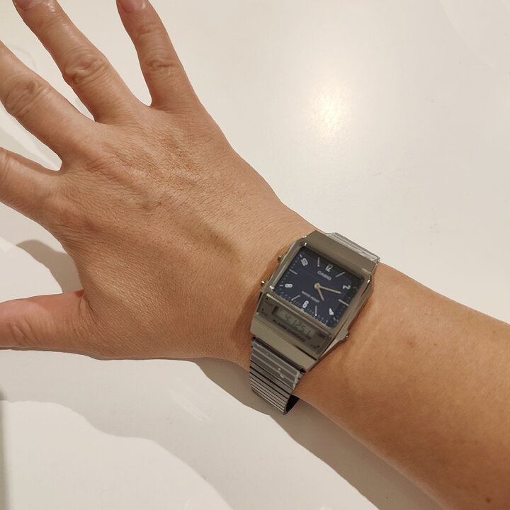 楽天市場】カシオ CASIO “CLASSIC” AQ-800EB-2AJF ネイビー国内正規品 