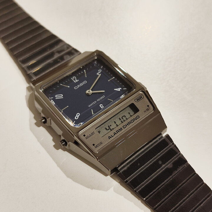 楽天市場】カシオ CASIO “CLASSIC” AQ-800EB-2AJF ネイビー国内正規品 