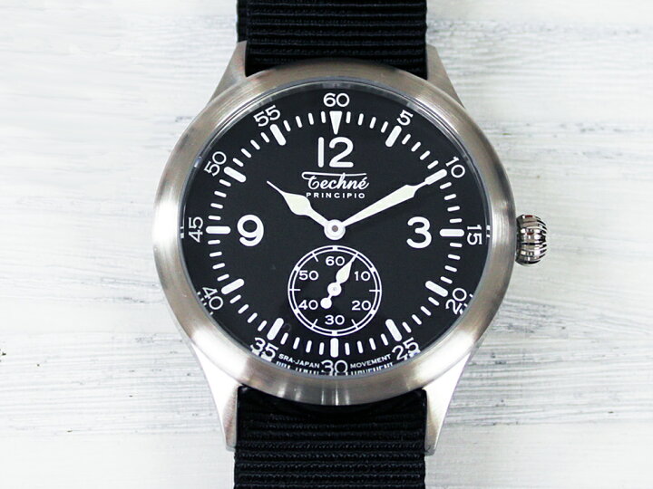 楽天市場】TECHNE SWISS245.023 BLKMerlin Retro Inspired Naval Watch 