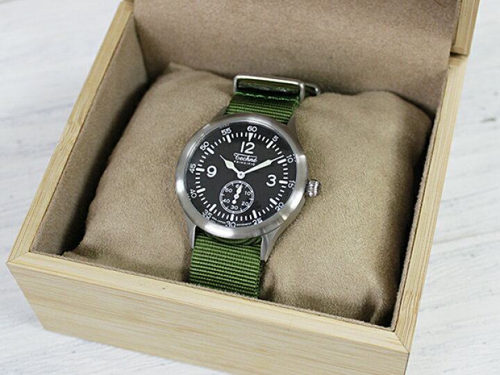 楽天市場】TECHNE SWISS245.022 OLIVEMerlin Retro Inspired Naval 