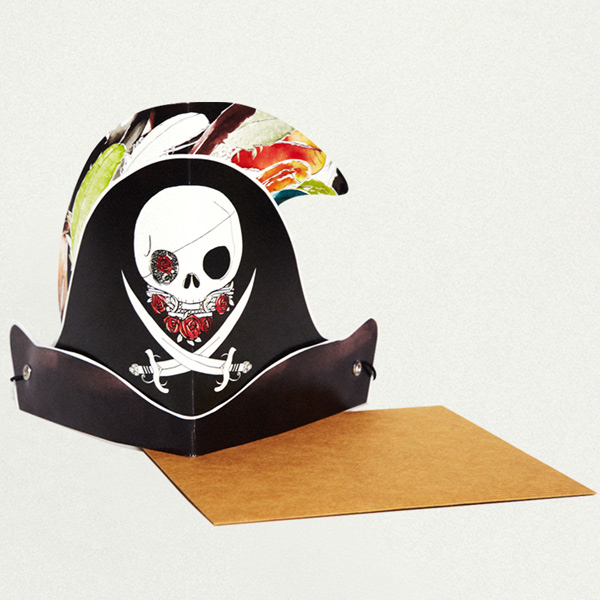 再販ご予約限定送料無料 メール便送料無料 TMOD 店 “PIRATE HAT”パイレーツ ヘッドアクセサリー型 ティモッド メッセージカード海賊