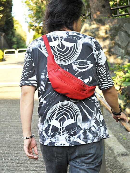 楽天市場】Victoria Leather Made in U.S.A.WAIST POUCH レッド 牛革 