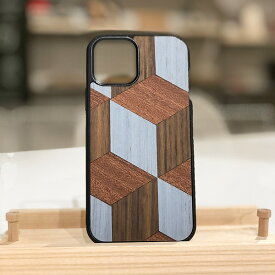 WOOD'DiPhone 8plus/ X/XS / 12/12pro/13各種 Snap-on coversGEOMETRIC　"BLOCK"[ウッド 天然木 アイフォーンカバー イタリア製 寄木風　ブロック　積み木 iPhoneケース iPhone8plus用は6plus/7plusにも対応]