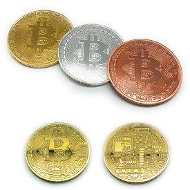 ゴルフ マーカー ビットコイン 金貨 メダル Bitcoin レプリカ 金属 仮想通貨 コインケース付き 送料無料