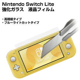 Nintendo Switch Lite専用 ガラスフィルム スイッチライト 硬度9H 液晶保護 高精細 クリア ブルーライト カット 送料無料