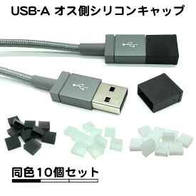 10個セット USB タイプA オス側 シリコンキャップ ほこり防止 カバー タイプa ポート a type-a typea usb キャップ シリコン ブルー ピンク ブラック クリア 透明 保管 ゴム キャップ 送料無料