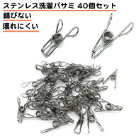 40個セット ステンレス 洗濯バサミ 錆びない 紫外線に強い 耐久性 鉄 長持ち 挟みやすい メタル 物干し …