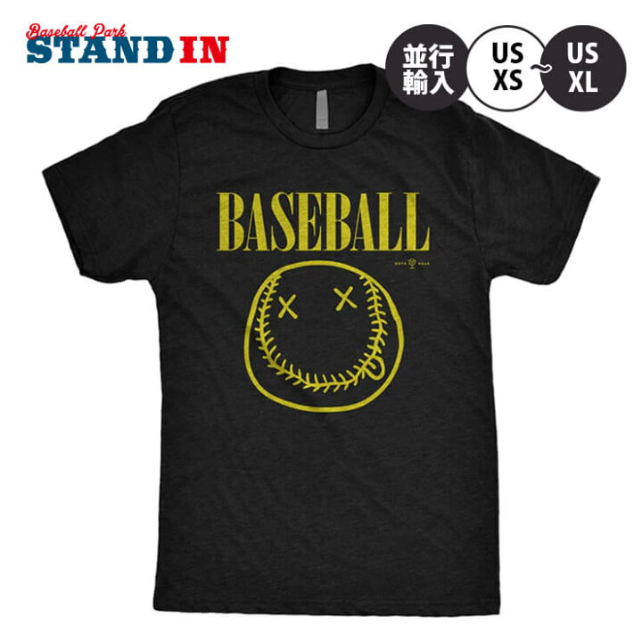 楽天市場】【日本未発売】野球 スマイリー ニルヴァーナパロディ T 