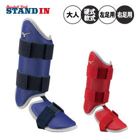 ミズノプロ 野球 限定 フットガード レッグガード カラー 左足用 右足用 右打者用 左打者用 1DJLG510 1DJLG511 大人 一般 硬式野球 軟式野球 草野球 右打ち用 左打ち用 バッター 防具 レガース 脚 赤 青 mizuno pro