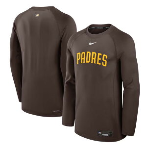 iCL TfBGSEphX  TVc MLB I[ZeBbNRNV Los Angeles Dodgers Brown Authentic Collection Game Time Raglan Performance Long Sleeve T-Shirt Y 013D-927Z-PYP-HHA T W[